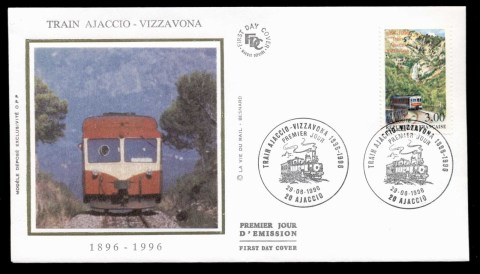 France-1996-Train-between-Ajaccio-Vizzavona-FDC