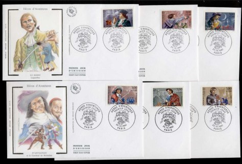 France-1997-Adventure-Heroes-6x-FDC