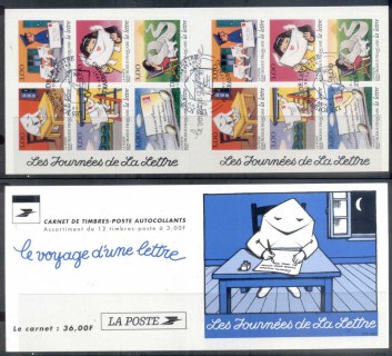 France-1997-Cartoon-Journey-of-a-Letter-booklet-CTO