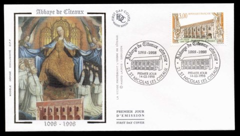 France-1998-Citeaux-Abbey-FDC