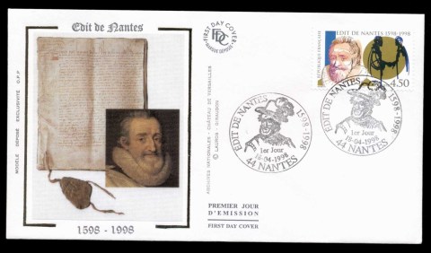 France-1998-Edict-of-Nantes-FDC