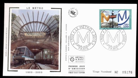 France-1999-Paris-Metro-Cent-FDC