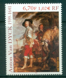 France-1999-Van-Dyk-Painting-King-Charles-I-of-England-MUH-lot36056