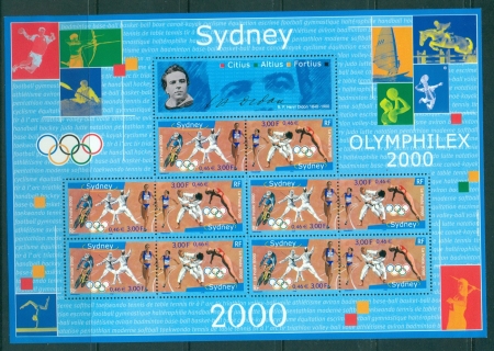 France-2000-Sydney-Olympics-Sheetlet-MUH-lot36102