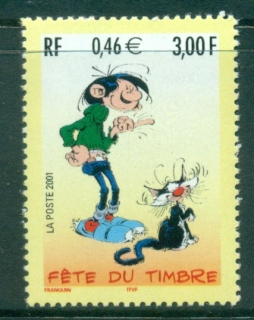 France-2001-3f-Gaston-Lagaffe-Stamp-day-MUH-lot36090