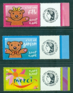 France-2001-Announcements-labels-3MUH-lot36085