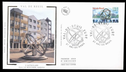 France-2001-Astrolabe-Sculpture-FDC