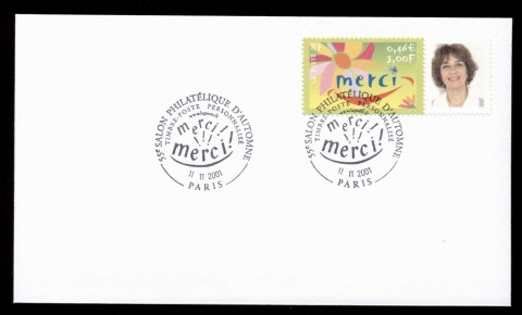 France-2001-Merci-personalised-FDC