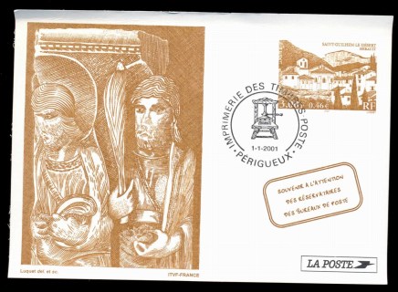 France-2001-Saint-Guilhem-Le-Desert-Herault-postal-card-FDI