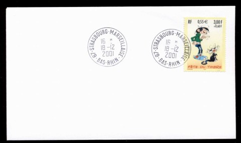 France-2001-Stamp-Day-Gaston-Lagaffe-FDC