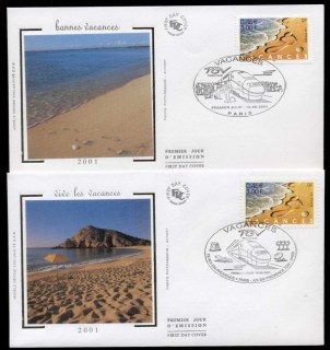 France-2001-Vacation-2x-FDC