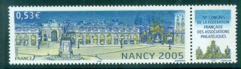 France-2005-FFPA-Nancy-gum-adhesion-on-label-MUH-lot80124