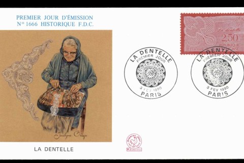 France-1990-Lace-Work-FDC
