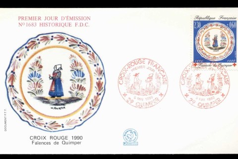 France-1990-Red-Cross-FDC