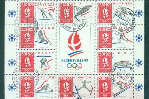 France-1990-Winter-Olympics-Sheetlet-label-FUlot49398