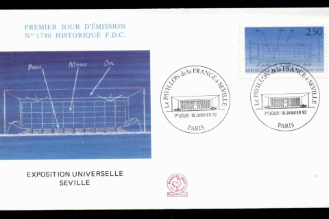 France-1992-French-pavilion-Expo-92-FDC