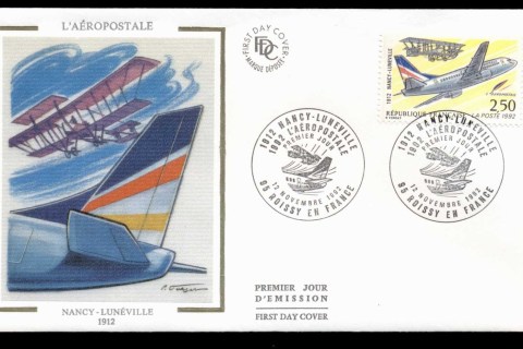 France-1992-Nancy-Luneville-Flight-FDC