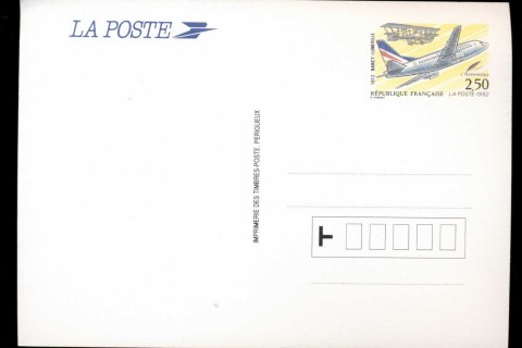 France-1992-Nancy-Luneville-Flight-Postal-card-MUH