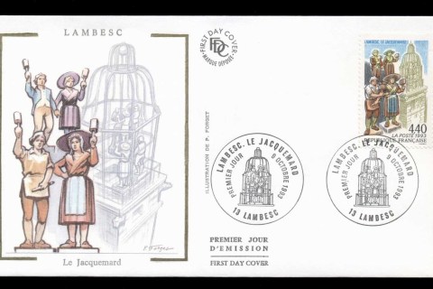 France-1993-Clock-Tower-Statues-FDC