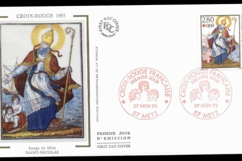 France-1993-Red-Cross-2x-FDC