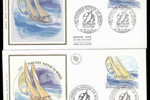 France-1993-Whitbread-Yacht-race-2x-FDC