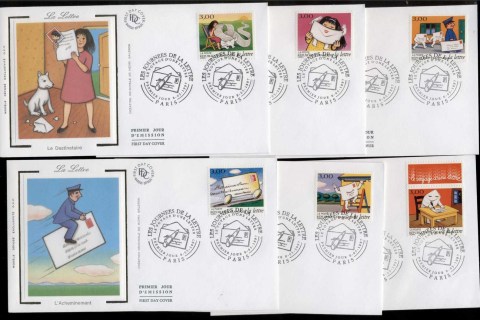 France-1997-Cartoons-6x-FDC