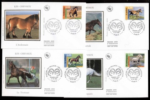 France-1998-Horses-4x-FDC