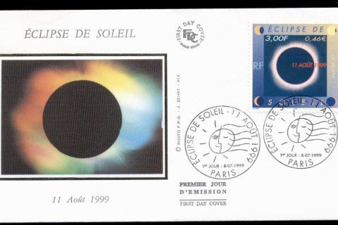 France-1999-Total-Solar-Eclipse-FDC