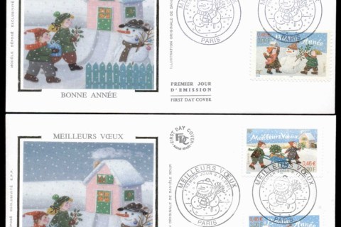 France-2001-Holiday-Greetings-2x-FDC