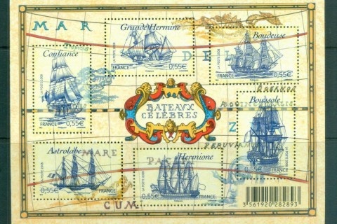 France-2008-Famous-Sailing-Ships-MS-MUH-lot80182