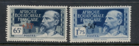 French Equatorial Africa 1938 Pictorials Surcharged for Welfare