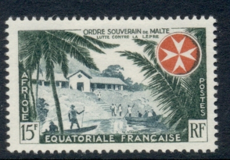 French Equatorial Africa 1957 Knights of Malta, leprosarium