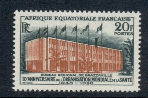 French Equatorial Africa 1958 WHO 10th Anniv.