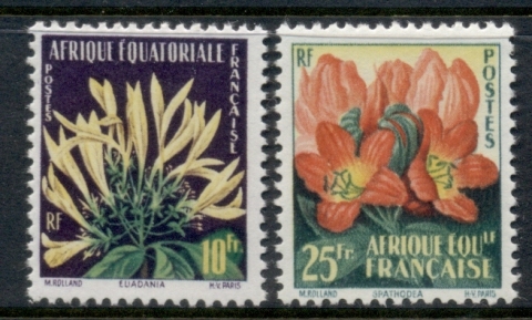 French Equatorial Africa 1958 Flowers