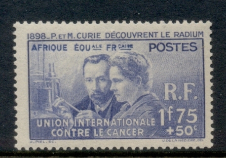 French Equatorial Africa 1938 Madame Curie, radium