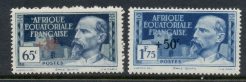 French Equatorial Africa 1938 Pictorials Surch. For Welfare