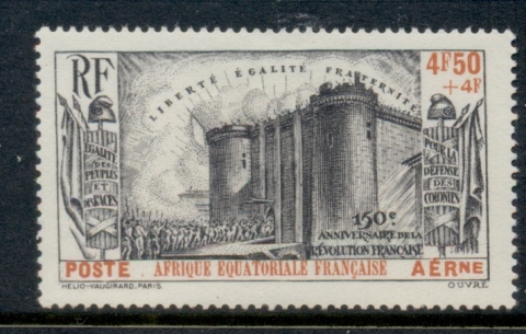 French Equatorial Africa 1939 French revolution 4.50f + 4f