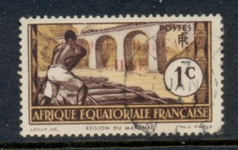 French Equatorial Africa 1940-41 Pictorials Opt Libre 1c C.