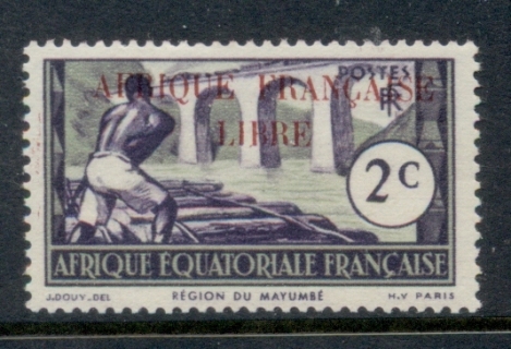 French Equatorial Africa 1940-41 Pictorials Opt Libre 2c C.