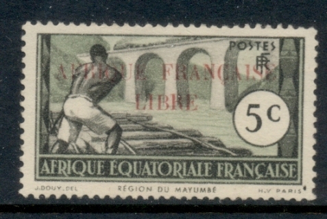 French Equatorial Africa 1940-41 Pictorials Opt Libre 5c C.