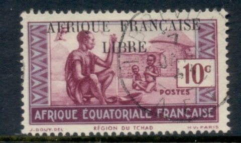 French Equatorial Africa 1940-41 Pictorials Opt Libre 10c B.