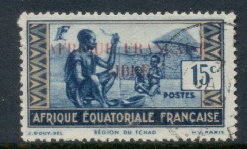 French Equatorial Africa 1940-41 Pictorials Opt Libre 15c C.