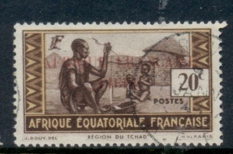 French Equatorial Africa 1940-41 Pictorials Opt Libre 20c C.