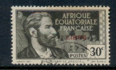 French Equatorial Africa 1940-41 Pictorials Opt Libre 30c C.