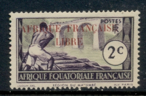 French Equatorial Africa 1940-41 Pictorials Opt Libre 2c C.