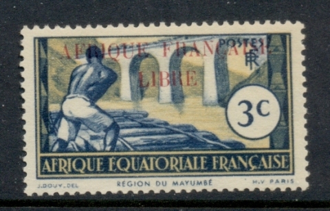 French Equatorial Africa 1940-41 Pictorials Opt Libre 3c C.