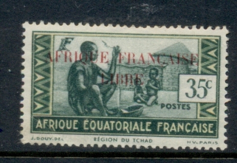 French Equatorial Africa 1940-41 Pictorials Opt Libre 35c C.