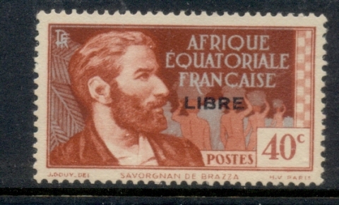 French Equatorial Africa 1940-41 Pictorials Opt Libre 40c B.