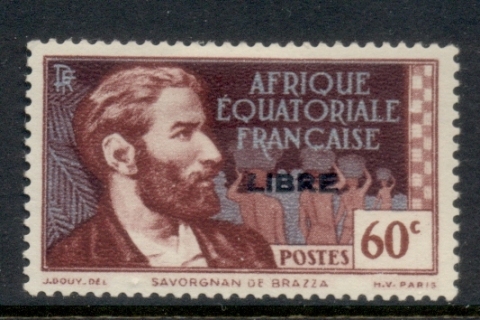 French Equatorial Africa 1940-41 Pictorials Opt Libre 60c B.