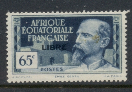 French Equatorial Africa 1940-41 Pictorials Opt Libre 65c B.